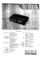 Sony TC-153SD - Service Manual 